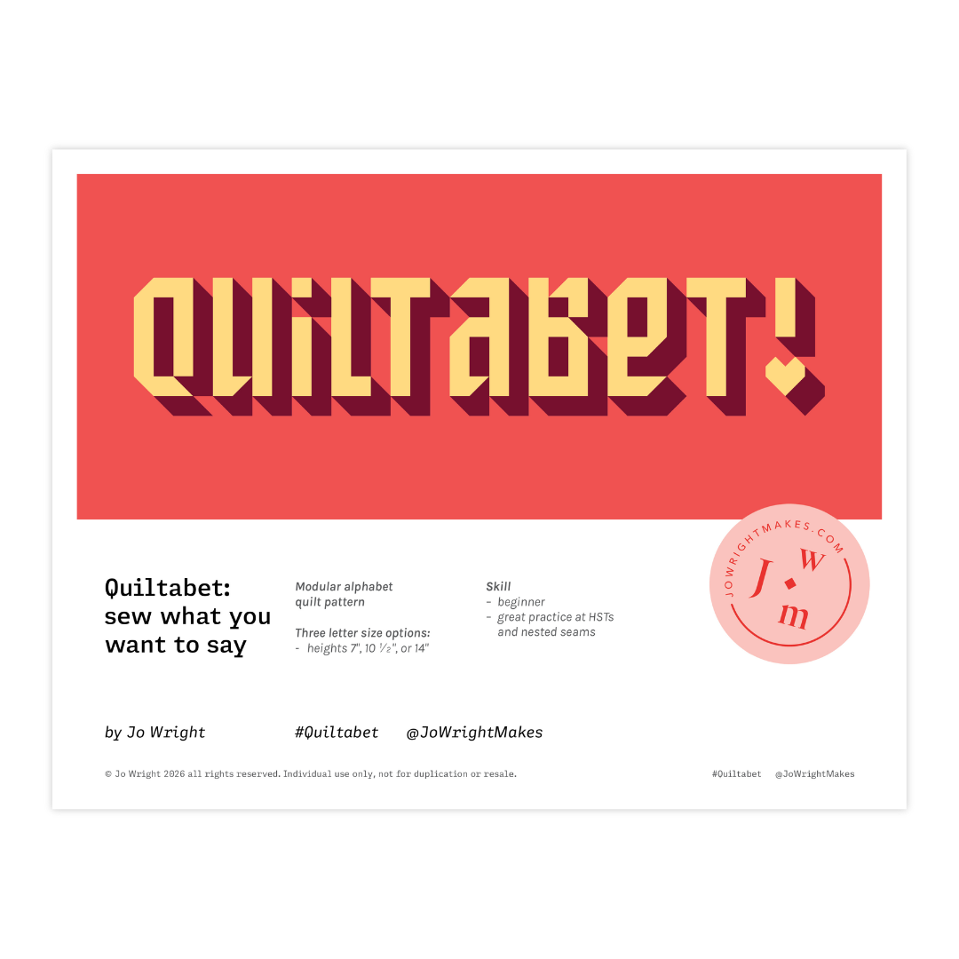 Quiltabet! quilt pattern (PDF)