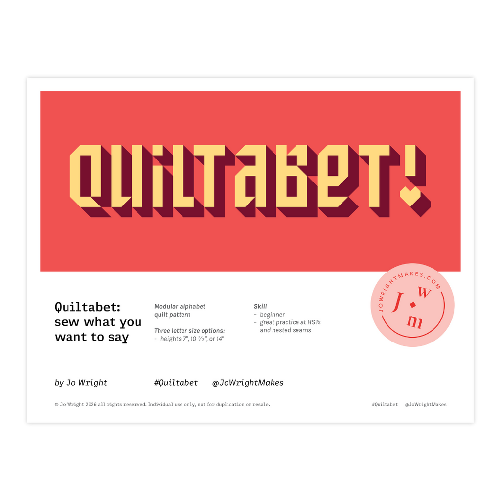 Quiltabet! Complete alphabet quilt pattern (PDF)