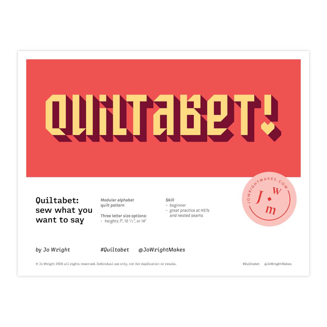 Quiltabet! quilt pattern (PDF)